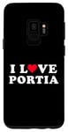 Coque pour Galaxy S9 I Love Portia Nom assorti pour petite amie et petit ami Portia