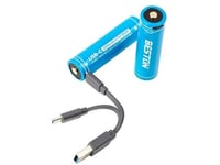 Beston Batterier 18650 Laddningsbara Med Usb-C-Uttag, 3,7V, 2500Mah, Li-Ion, 2St.