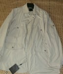New Hugo Boss selection tailored beige jacket rain overcoat trench coat 46R XXXL