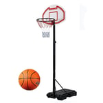 Nologo Indoor/Outdoor Basketball Hoop System Height Adjustable, Portable Basketball Stand with Wheels for Kids Teen BTZHY