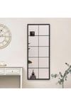 Contemporary Black Window Full Length Leaner Wall Mirror