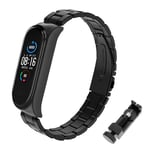 BDIG Bracelet Compatible with Xiaomi Mi Band 5 Strap Replacement Strap Band Mi Band 6, Stainless Steel Metal Wrist Strap Wristband WatchBand Accessories for Xiaomi Mi Band 5/6, Black