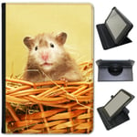 Fancy A Snuggle Hamster In A Basket Universal Faux Leather Case Cover/Folio for the Samsung Galaxy Tab S2 9.7 inch
