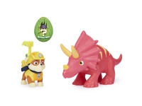Spin Master Paw Patrol Dino Rescue Rubble Hero Pup Toy Figure (Red/Yellow, Includes Dinosaur Figure and Surprise Dino)