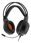 DELTACO GAMING Stereo headset, 2 x 3.5 mm, LED, 2 m cable, black
