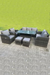Rattan Outdoor Lifting Dining Coffee Table Love Sofa 3 Seater Sofa Small Footstools Recling Chairs