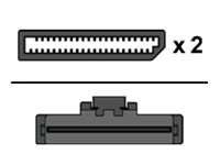 Supermicro - Intern SAS-kabel - 1x8 Slim SAS (SFF-8654) vänstervinklad till OCuLink (SFF-8611) - 36 cm