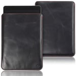 Casemade iPad 10.2 inch Real Leather Sleeve (for 7th Generation 2019 / 8th Generation 2020) - Premium Luxury Italian Slim Sleeve/Pouch Cover (Black)