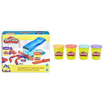 Play-Doh Basic Fun Factory Shape-Making Machine with 2 Non-Toxic Colours & 4 Pack of Sweet Themed Non-Toxic Colors for Kids 2 Years and Up, 4-Ounce Cans E4869ES0