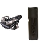 SHIMANO PD-M520 Pedals - Black & Zefal Unisex's Z Box Tool Bottle, Black, Large