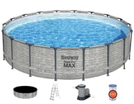 Bestway Steel Pro Max Frame Pool 549 x 122cm m/pump, stege - Ny modell!