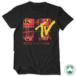 Hybris Plaid MTV Organic T-Shirt (S,Black)