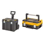 TSTAK™ 2.0 Mobile Storage Box & , Black and Yellow TSTAK 2.0 Shallow Toolbox with Long Handle