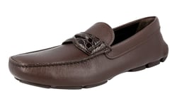 Prada Men's 2DD151 Brown Saffiano Leather Business Shoes UK 10 / EU 44