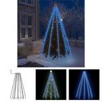 The Living Store Ljusnät för julgran 250 LED blå 250 cm -  Ljusslingor