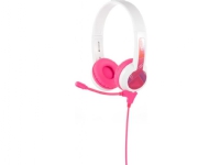 BuddyPhones StudyBuddy trådbundna hörlurar för barn (rosa)