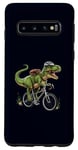 Coque pour Galaxy S10 T-rex Dinosaure à vélo Dino Cyclisme Biker Rider