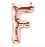 Eighty80 Custom Birthday Balloon – 16” Rose Gold Personalised Letters and Numbers Balloon – Easy Party Decorations, Time, Energy – Practical Bunting …(Letter F)