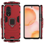 MMlife for Honor 50 5G Kickstand Case, Hybrid Heavy Duty Armor Dual Layer Anti-Scratch Case Cover, Red