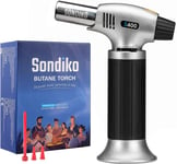 Sondiko Blow Torch S400, Fits All Butane Tanks Refillable Kitchen Blow Torch Li