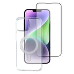 iPhone 14 Plus 4smarts Second Glass X-Pro 360° Protection Set Premium - MagSafe Kompatibel - (Deksel + Skjermbeskytter)