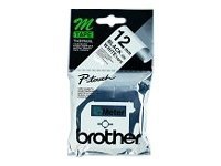 Brother MK231S - Svart på vitt - Rulle (1,2 cm x 4 m) band för skrivare - för P-Touch PT-55, PT-65, PT-80, PT-90, PT-BB4, PT-M95