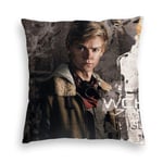 shenguang Square Pillowcase Pillow Cushion Case Cover With Pillow Insert Newt Maz-E Runner Velvet Throw Pillow Cover Cozy Square Throw Pillow Home Decor for Bed Couch Sofa Living Room Cushion18 X18
