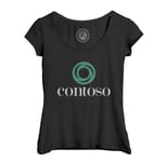 T-Shirt Femme Col Echancré Contoso Geek Ordinateur Informaticien