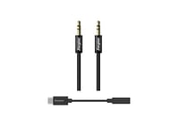 Energizer - Pack Audio - Adaptateur Audio 11cm USB-C vers Adaptateur Jack - Câble Audio Jack/Jack 3.5mm