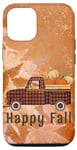 iPhone 15 Happy Fall Farm Truck Pumpkin Harvest Autumn Fall Leaves Case