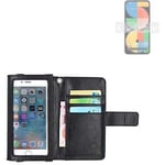Wallet Case Cover for Google Pixel 5a black screen protector