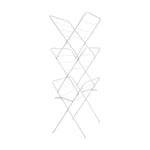 Avilia Étendoir à Linge Vertical pour intérieur et extérieur avec système de Verrouillage des Jambes - Pliable, antidérapant, en Acier Inoxydable, 61 x 138 x 44,5 cm, Blanc