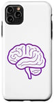 Coque pour iPhone 11 Pro Max Cerveau violet sensibilisation a la maladie d'Alzheimer