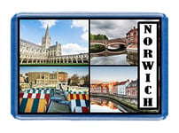Norwich - Post Card Style Fridge Magnet - Large Size (7cm x 4.5cm) - Gift Idea - Tourism