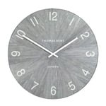 Thomas Kent Wharf Design Limestone Effect Large Grey Wall Clock - 22" London
