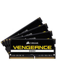 Corsair Vengeance SODIMM DDR4-3600 - 32GB - CL16 - Quad Channel (4 pcs) - Black
