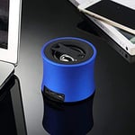 Goldline Dekka Hifi Sound Bluetooth Speaker Portable Bluetooth Stereo Speaker with Hands free calling((Round, Blue))