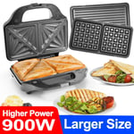 3in1 Sandwich Maker Electric Grill Sandwich Toaster Waffle Maker Contact Grill