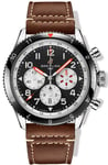 Breitling YB04451A1B1X1 Super AVI B04 Chronograph GMT 46 Sort/Læder Ø46 mm