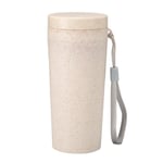 Wheat Straw Water Bottle Double-layer Plastic Insulated Portable Beige 17x7.5x7.5cm