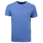 Gant Men T-Shirt Short Sleeve Basic Blue Solid 234100 471 Day Blue