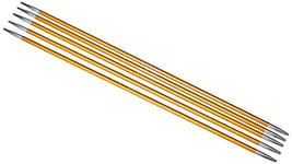 Knit Pro KP47002 Zing: Double Ended Knitting Pins: 15cm x 2.25mm, 2.25mm Gold