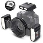 AUCUNE Meike MK-MT24II-C 2.4g Wireless Macro Twin Flash Kit for Canon DSLR and Mirrorless Cameras220