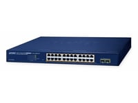 Planet 24-Port 10/100/1000T 802.3At Poe + 2-Port 1000X Sfp Web Smart Ethernet Switch (260W Poe Budget, 802.1Q Vlan, Link Aggregation, Igmp, Hanterad, L2, Gigabit Ethernet (10/100/1000), Full Duplex, Strömförsörjning Via Ethernet (Poe) Stöd