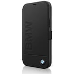 BMW BMFLBKP12SSLLBK Book Signature Case for iPhone 12 Mini 5.4 Inches Black
