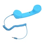 (Sky Blue)3.5mm Retro Telephone Handset Telephone Receiver Old Telephone