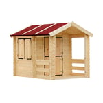 Cabane enfant exterieur 1.1m2 - Maisonnette en bois pour enfants - Cabane bois enfant 182x146xH145cm - Maison enfant exterieur Timbela M501