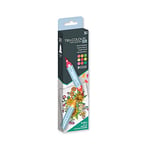 Crafter's Companion Spectrum Noir TriColour Brush Nib Watercolour Markers Colouring Pack of 3 - Unique 3-in-1 Blendable Colour Shade Effect - Floral Meadow