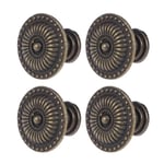 4-delad set med retro skåp låda skåp handtag knoppar (brons) (2.70X2.40X1.70CM, som visas på bilden)