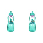 Sistema Twist 'n' Sip Squeeze Sports Water Bottle | Leakproof Water Bottle | 600 ml | BPA-Free | Recyclable with TerraCycle® | Assorted Colours (Pack of 2)